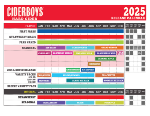 Ciderboys Hard Cider 2025 Product Release Consumer Calendar